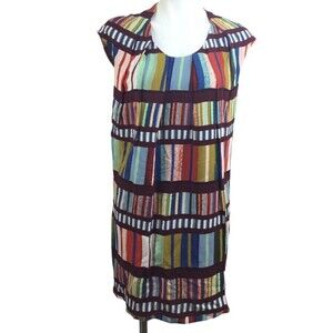 Anthropologie Maeve Womens Dress Au Revoir Striped Multicolor Tunic Shift Size 6